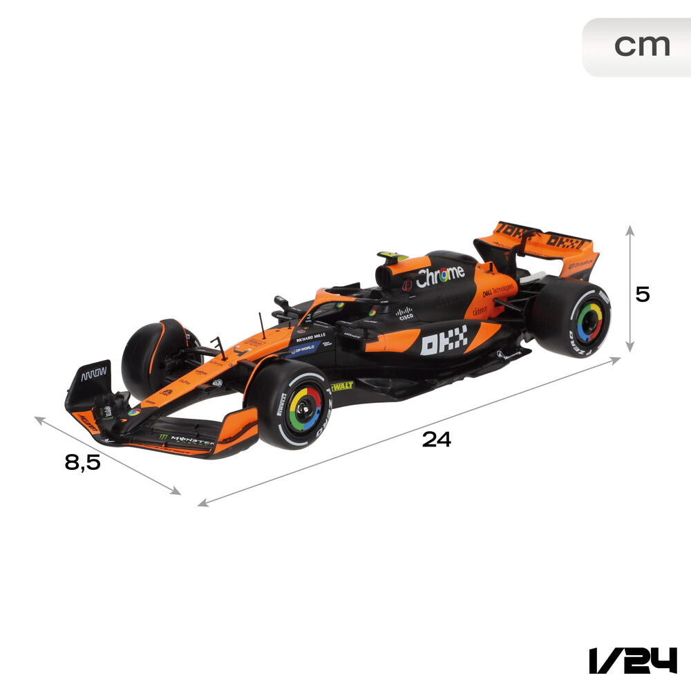 Burago Coche Mclaren Norris MCL38 F1 metal (imagen 4 de 5)