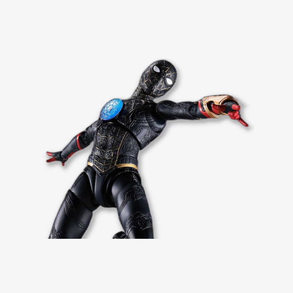 Figura tamashii nations marvel spider - man no way home spider - man traje negro & dorado sh figuarts (imagen 3 de 6)