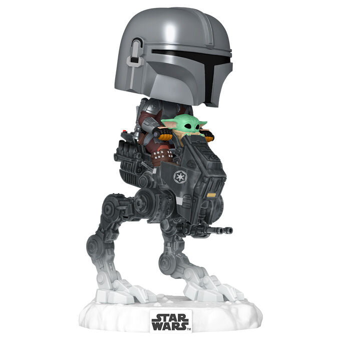 Funko Figura POP Rides Deluxe Star Wars Mandalorian & Grogu The Mandalorian with Grogu in Imperial Remnant AT-RT