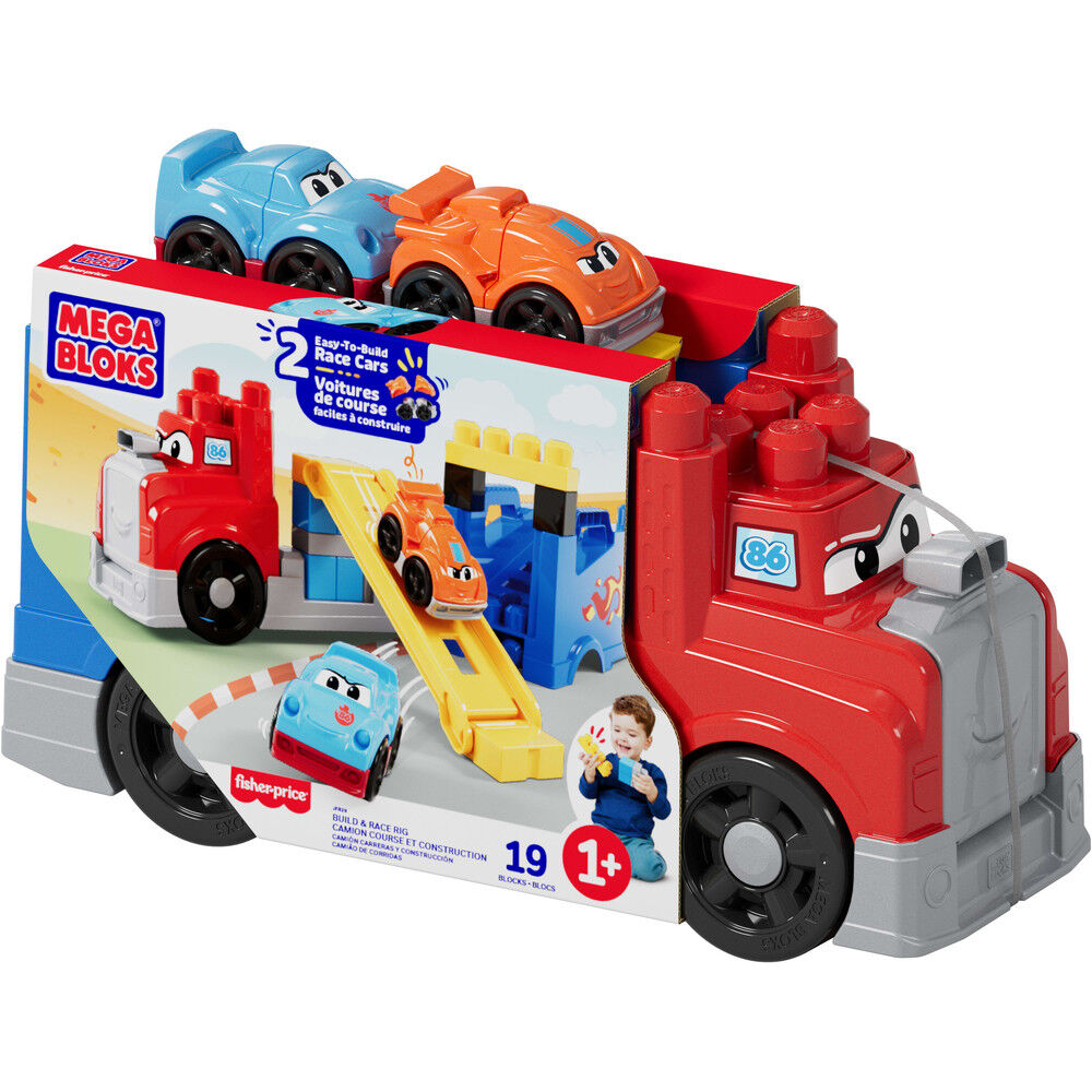 Fisher-Price Camion de Carreras y Construccion MEGA Bloks 19pzs (imagen 2 de 6)