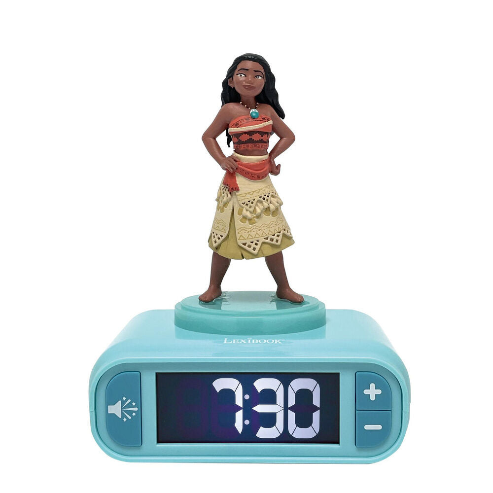 Lexibook Reloj Despertador Luz Nocturna 3D Vaiana Moana Disney