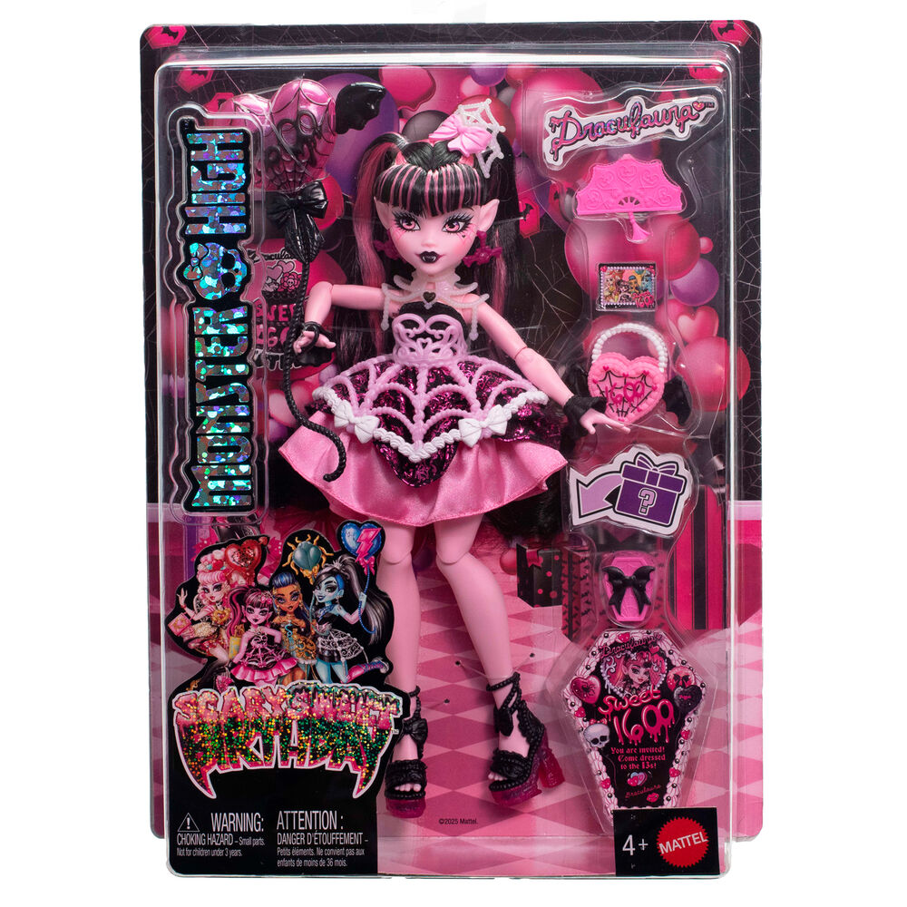 Mattel Muñeca Draculaura Scary Sweet Birthday 1600 Monster High (imagen 6 de 7)