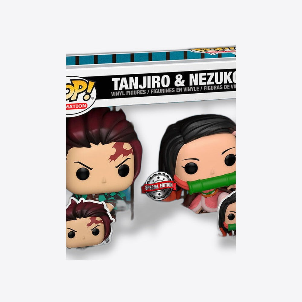 Funko Blister 2 figuras POP Demon Slayer Kimetsu no Yaiba Tanjiro & Nezuko Exclusive (imagen 6 de 6)