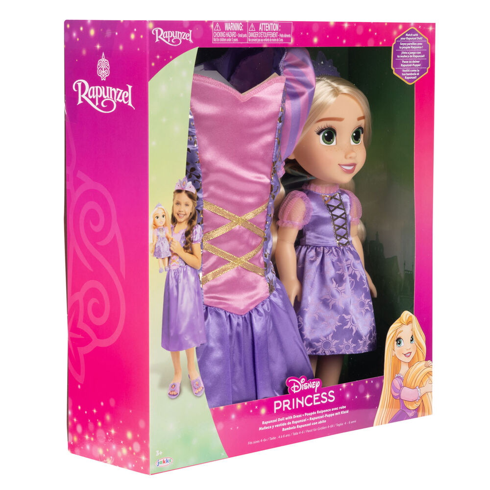 Jakks Pacific Muñeca Rapunzel 38cm + Disfraz Disney (imagen 4 de 5)