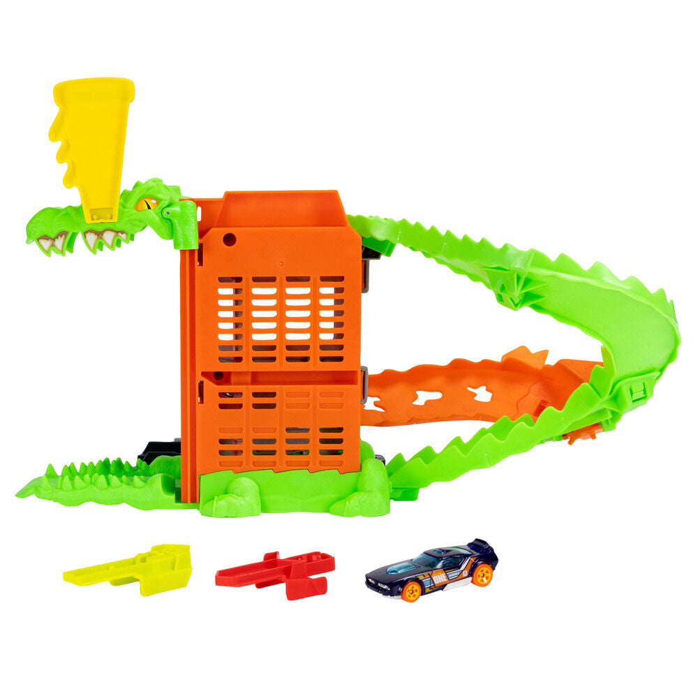 Mattel Pista coches Ataque de Cocodrilo Hot Wheels City (imagen 4 de 6)