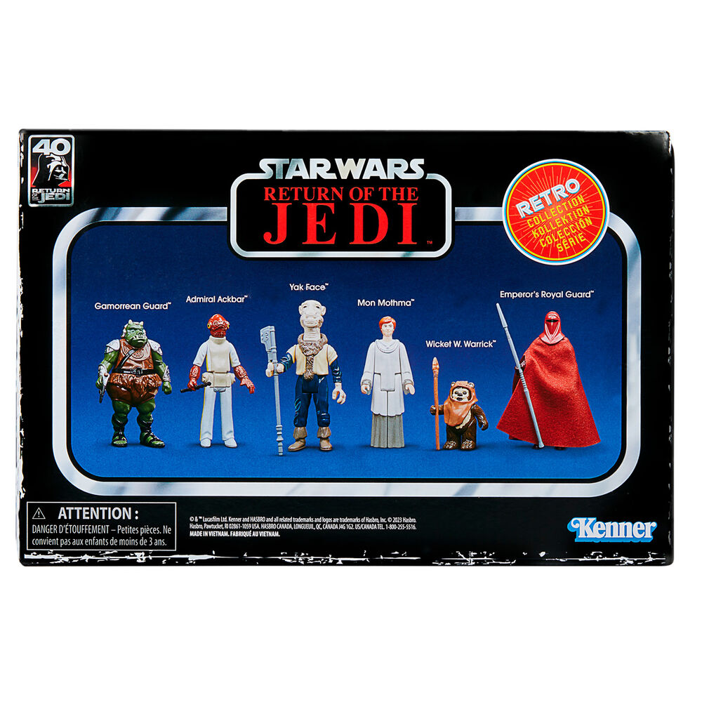 Set 6 Figuras Coleccion Rétro Star Wars - El Retorno del Jedi | Hasbro