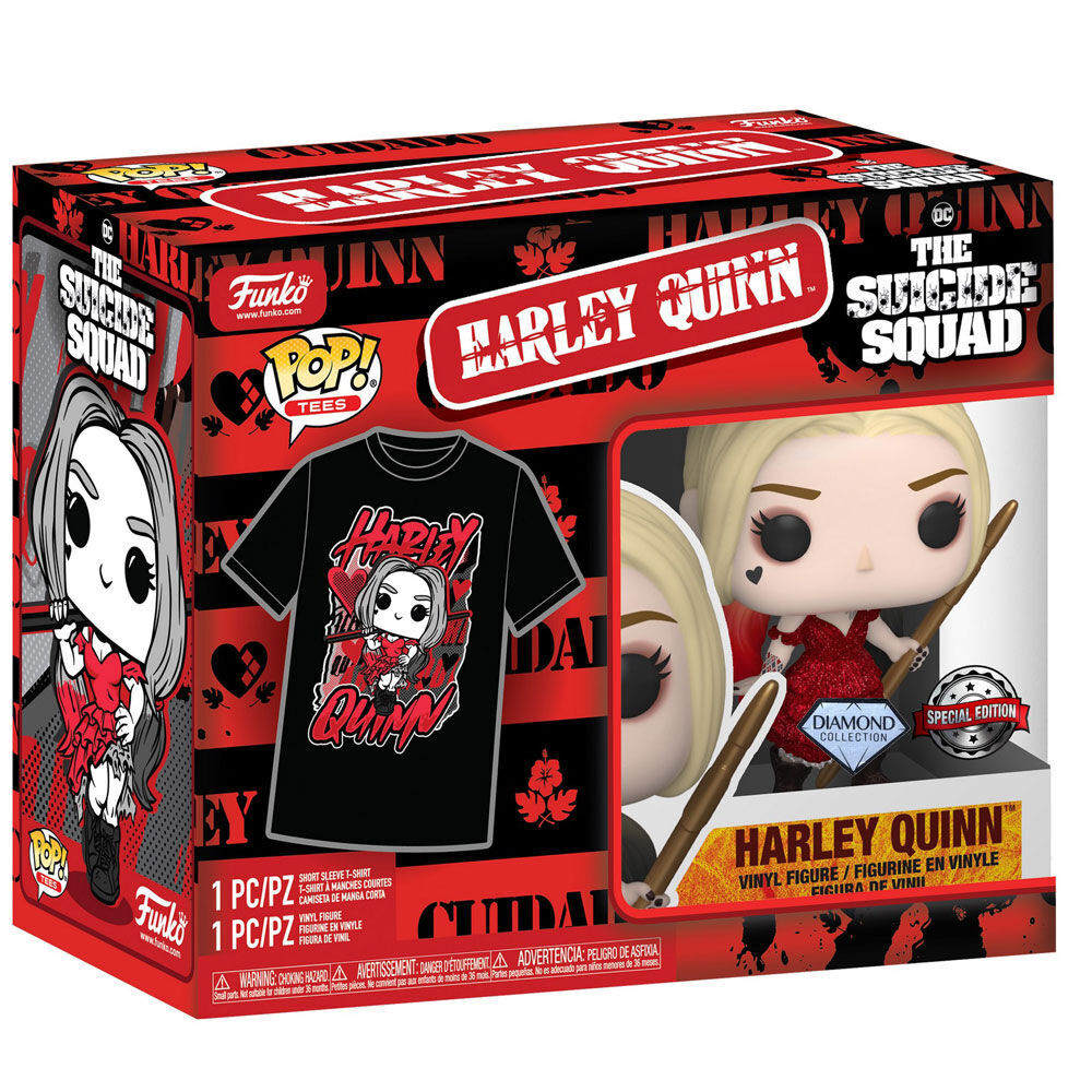 Set Figura POP & T-Shirt Harley Quinn XL | DC Comics | Funko