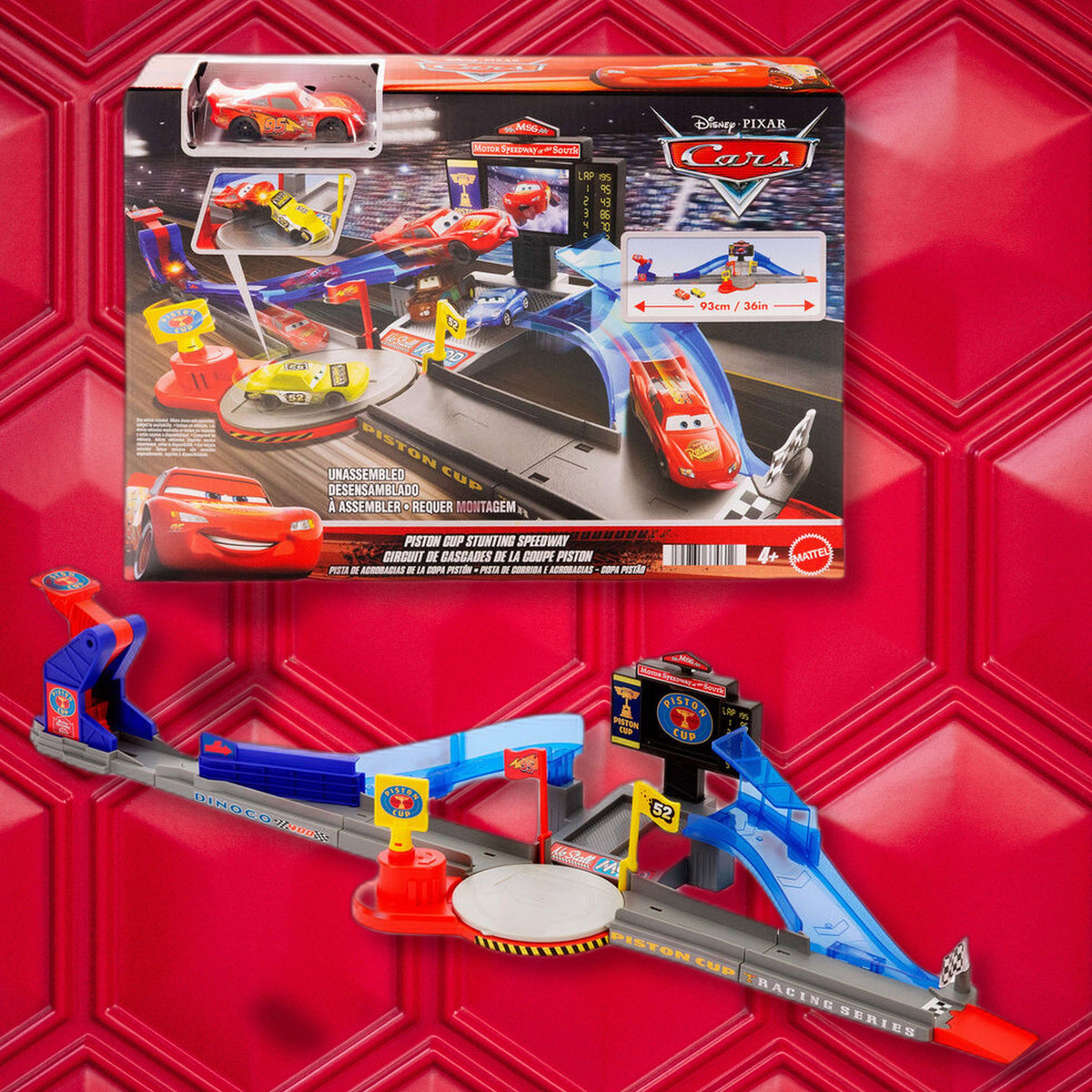 Mattel Pista Carreras Copa Piston Salto Rayo McQueen Cars Disney Pixar (imagen 6 de 6)