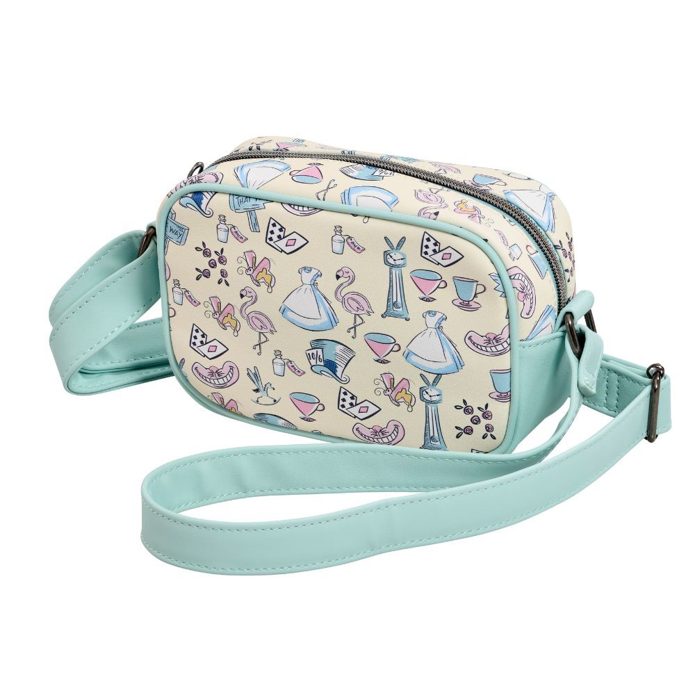 Lf | Lounfefly Bolso Bandolera Aiw Pastel Aop Alicia En El Pais De Las Maravillas Disney Loungefly (imagen 3 de 5)