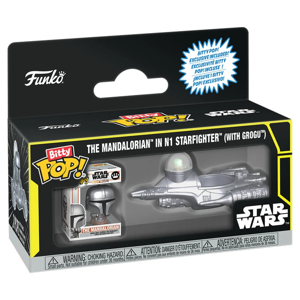 Star Wars Bitty POP Ride Mandalorian N1 Starfighter Grogu Funko