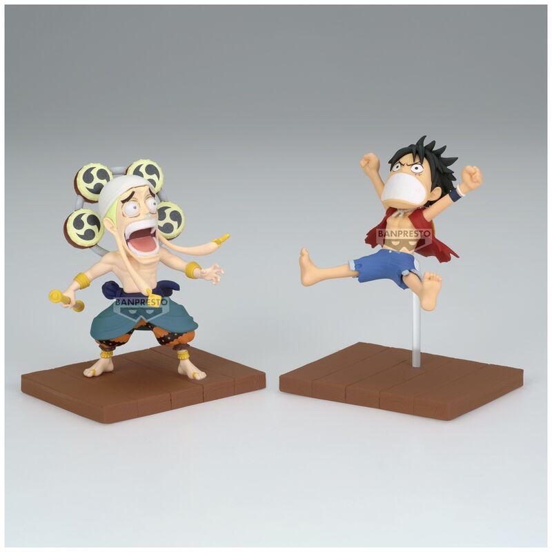 One Piece Set Figuras Luffy & Enel World Collectable 7cm Banpresto
