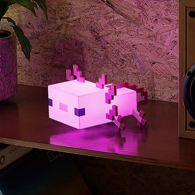 [Minecraft] Lámpara LED Ajolote 13cm Coleccionable (55 chars)