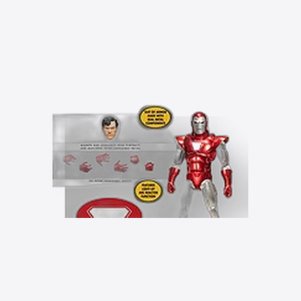 Figura mezco toyz marvel one:12 collective iron man silver centurion edition 16cm (imagen 3 de 6)
