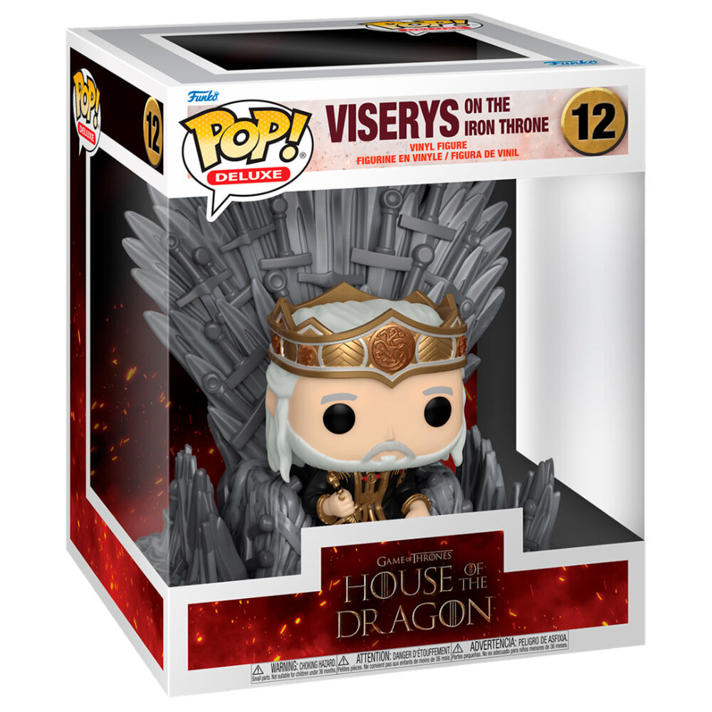 Funko Figura POP Deluxe La Casa del Dragon Viserys on the Iron Throne (imagen 2 de 3)