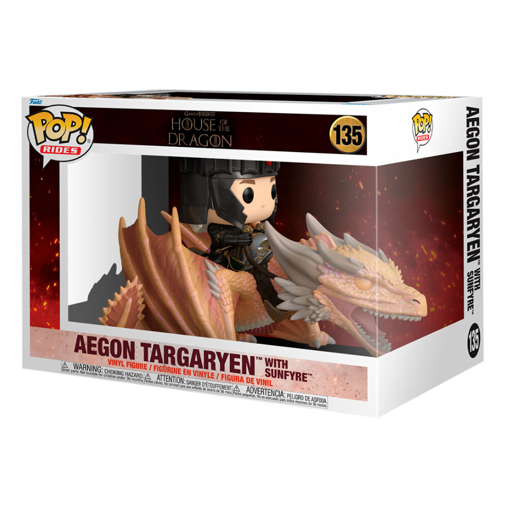 Funko Figura POP Rides La Casa del Dragon Aegon Targaryen with Sunfyre (imagen 2 de 3)