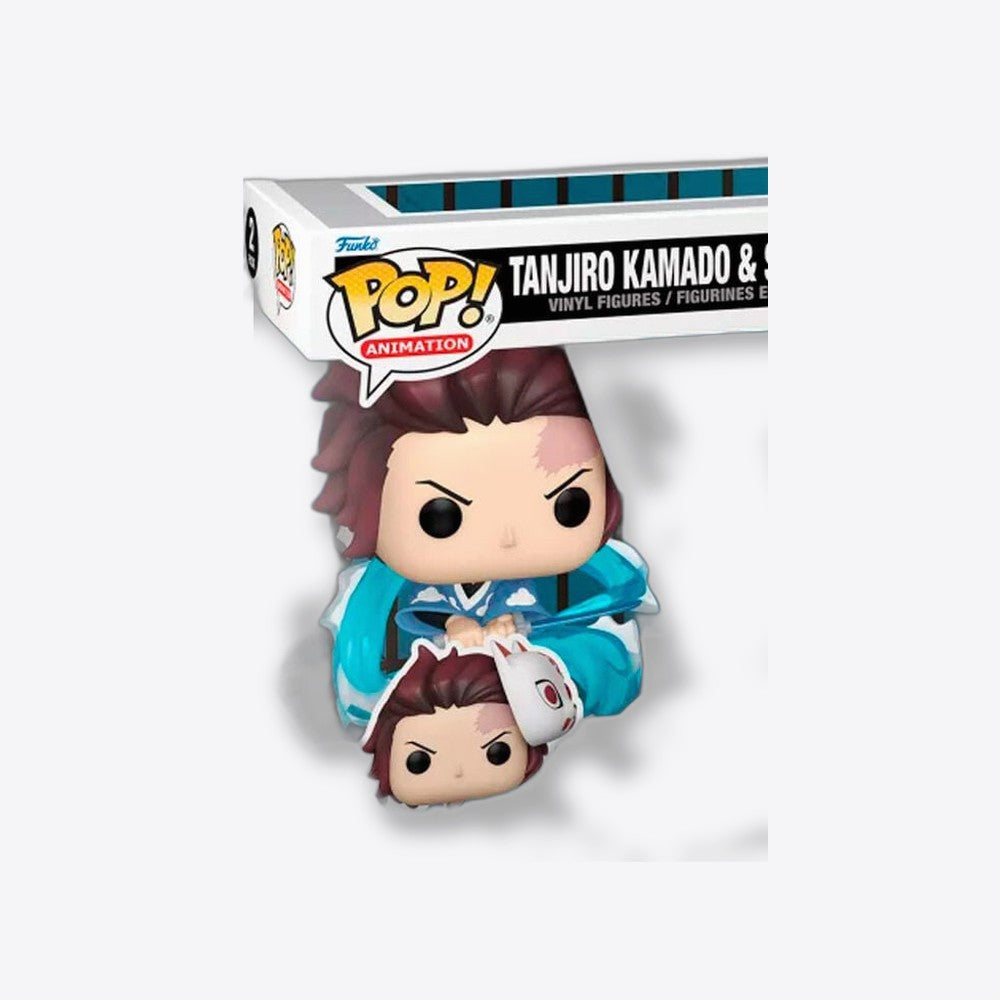 Funko Blister 2 figuras POP Demon Slayer Kimetsu no Yaiba Tanjiro Kamado & Sakonji Urokodaki (imagen 4 de 6)