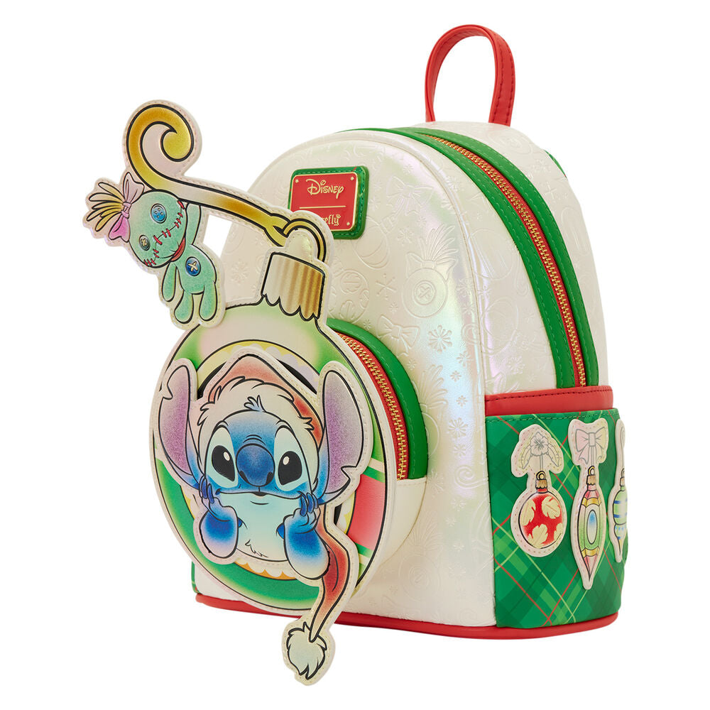 Mochila Holiday Stitch Disney Loungefly 26cm (imagen 4 de 8)