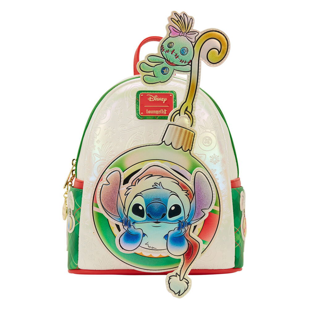Mochila Holiday Stitch Disney Loungefly 26cm (imagen 7 de 8)
