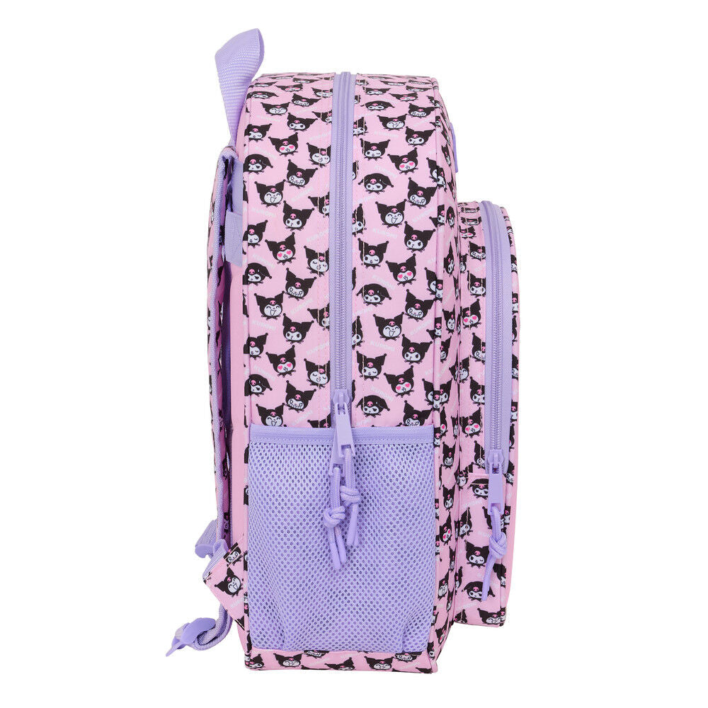 Safta Mochila Kuromi Hello Kitty 38cm adaptable (imagen 3 de 6)