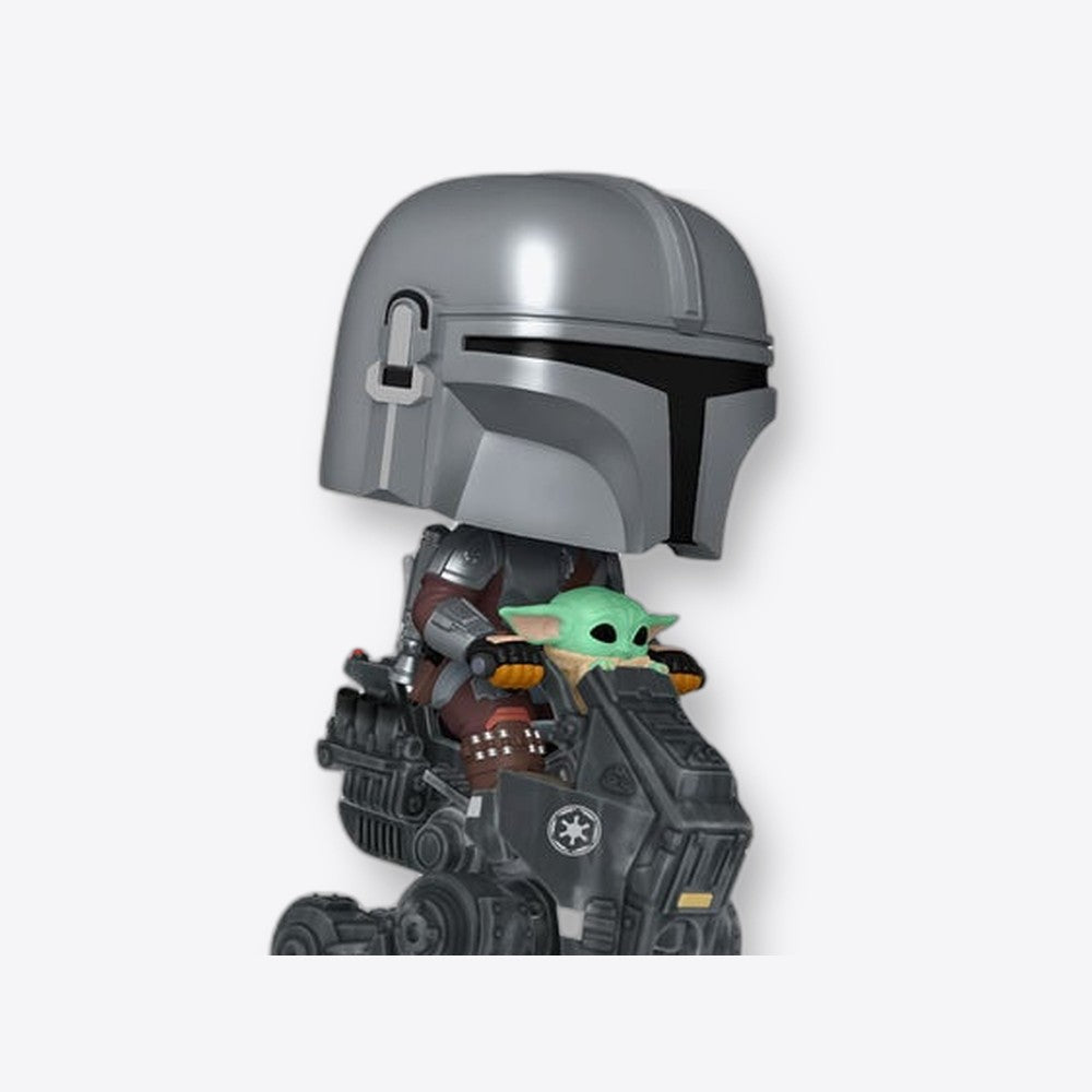 Funko Figura POP Rides Deluxe Star Wars Mandalorian & Grogu The Mandalorian with Grogu in Imperial Remnant (imagen 4 de 6)