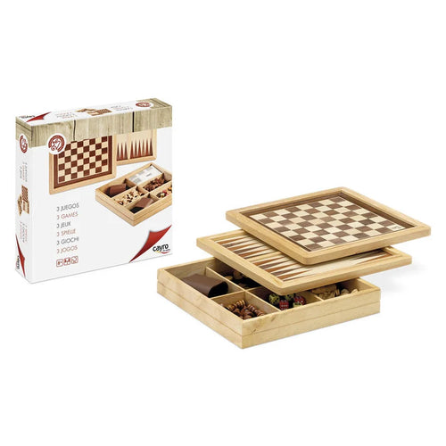 Cayro Ajedrez Damas Backgammon Marqueteria