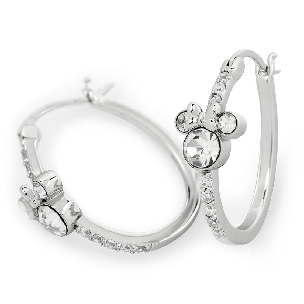 Disney Pendientes Aro Minnie Plata Licencia Oficial