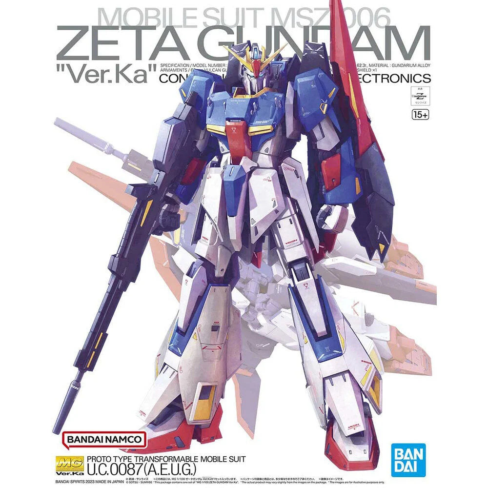 Bandai Hobby Maqueta MG 1/100 MSZ-006 Zeta Gundam Ver. Ka Mobile Suit Zeta Gundam