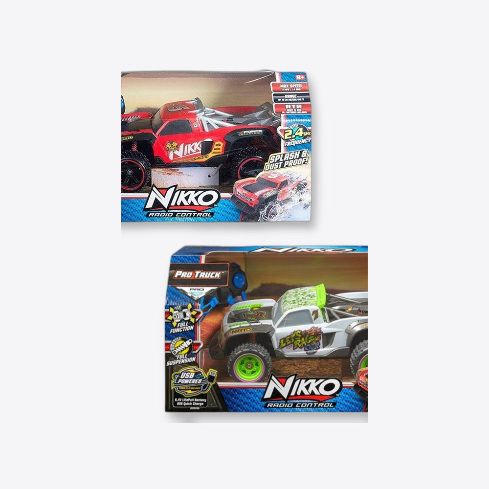 Bandai Rojo Coche teledirigido nikko radio control pro truck color aleatorio (imagen 5 de 6)