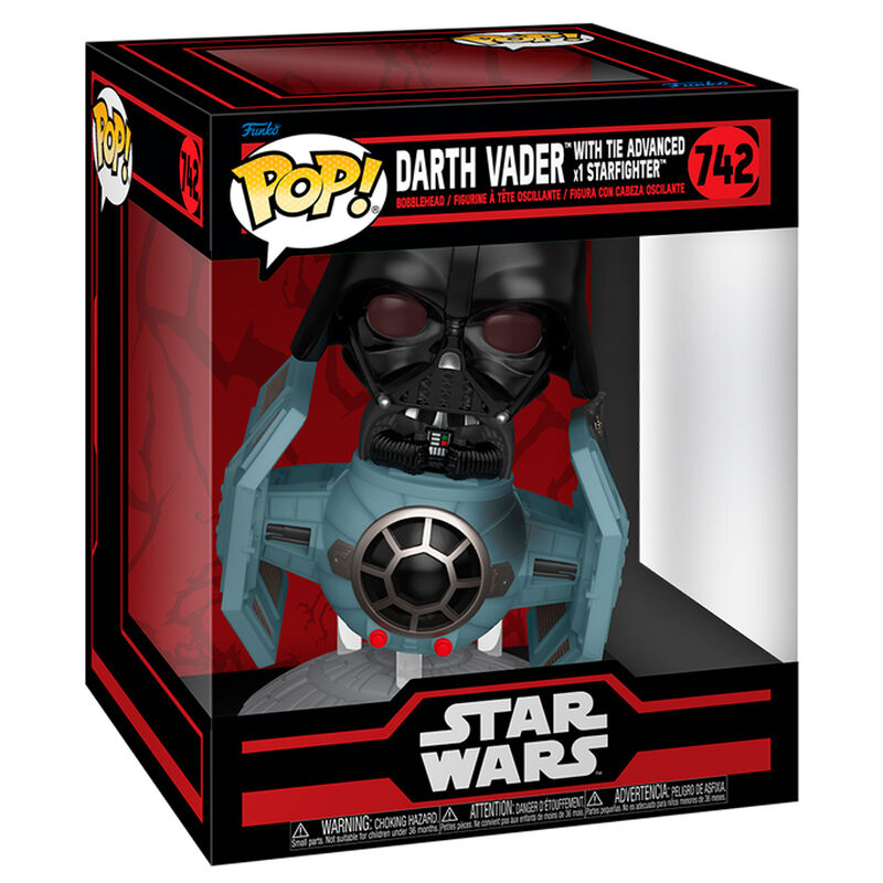 Funko Figura POP Rides Deluxe Star Wars Darth Vader with Tie Advanced Starfighter (imagen 2 de 3)