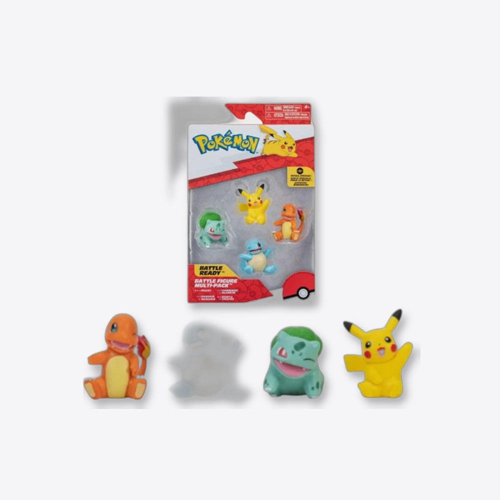 Jazwares Pack 4 figuras pokemon iniciales de kanto (imagen 2 de 6)
