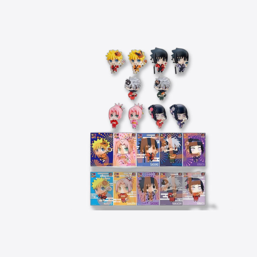 Set figuras con postales megahouse naruto shippuden petit chara land 10th anniversary (imagen 4 de 6)