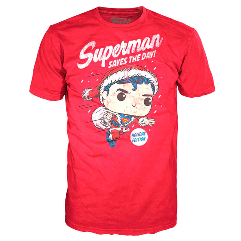 Funko Set figura POP & Tee DC Comics Superman Exclusive Flocked (imagen 4 de 6)
