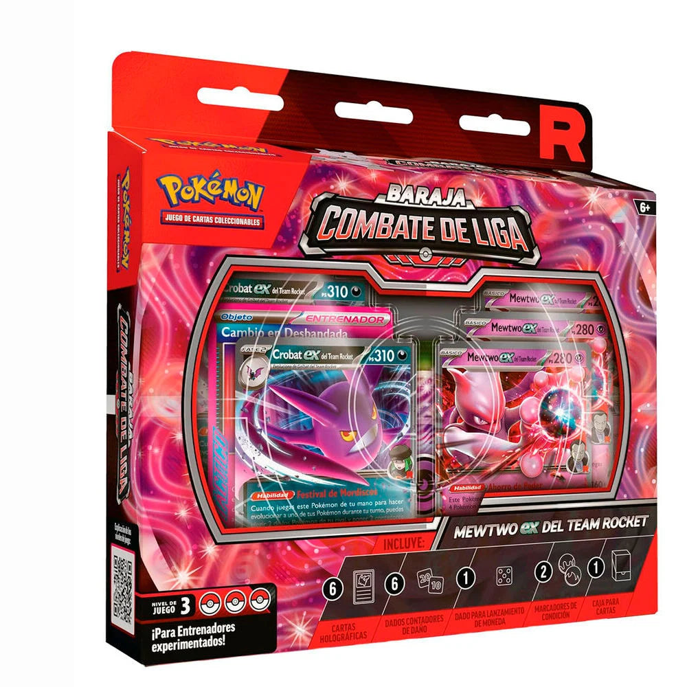 Pokemon Juego De Cartas Blister cartas Latino League Battle Deck Team Rockets Mewtwo Ex Pokemon