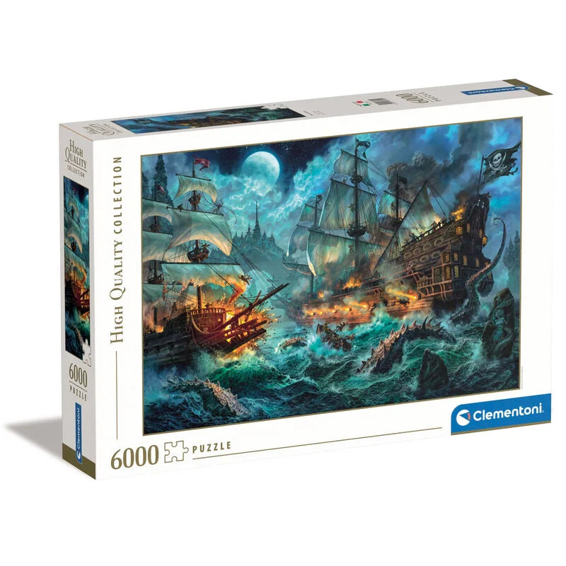 Puzzle Batalla de los Piratas - 6000 Piezas | One Piece | Clementoni