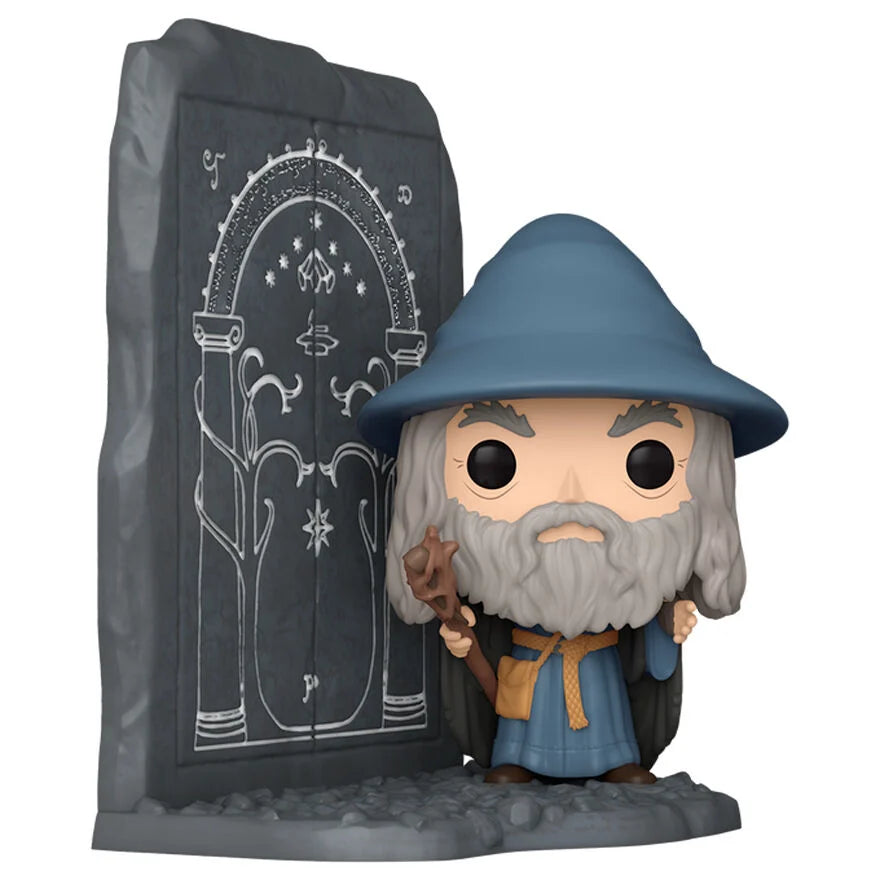 Funko Figura POP Deluxe El Señor de los Anillos Gandalf with Doors of Durin