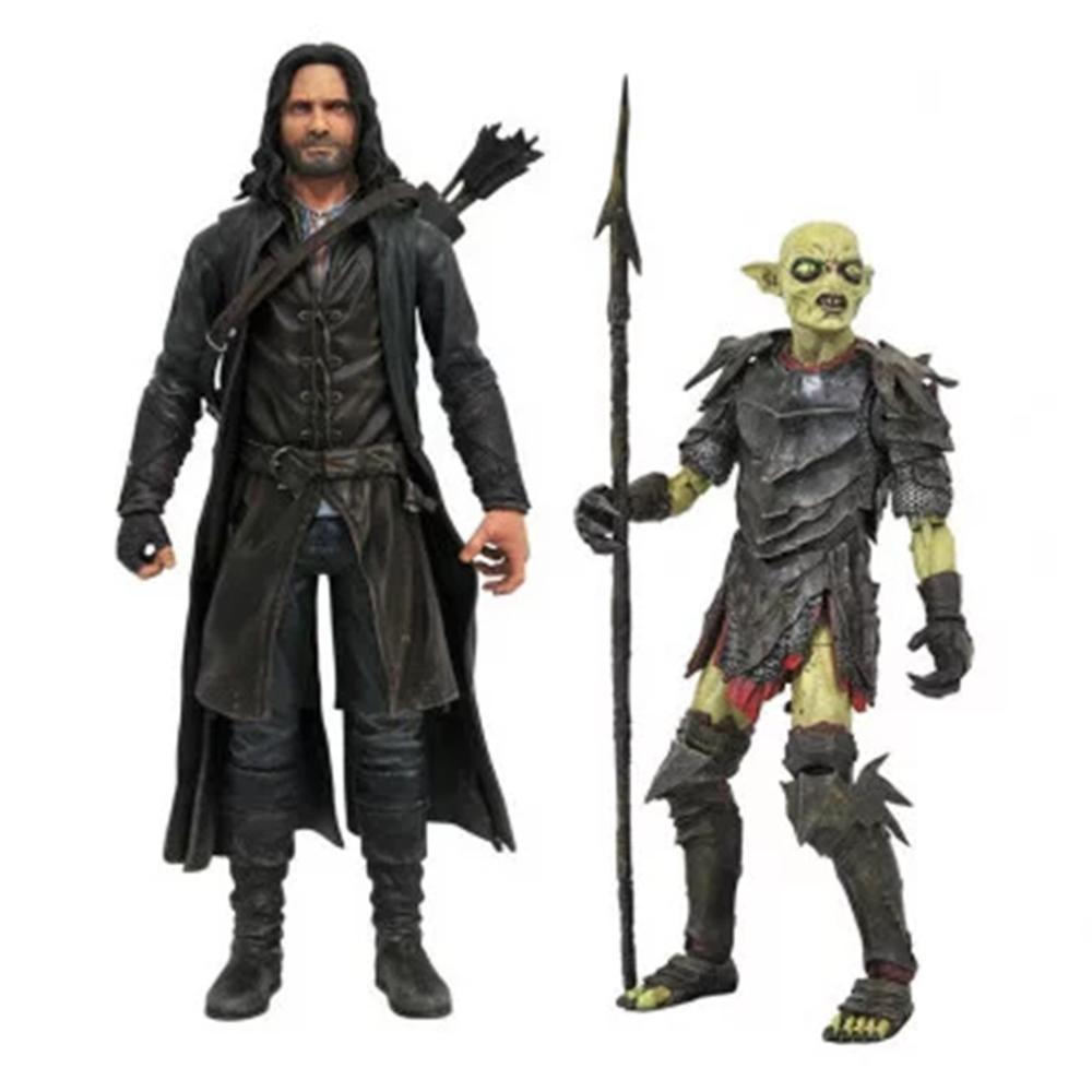Diamond Select Toys Surtido de figuras diamond collection el señor de los anillos series deluxe action aragorn y orco de