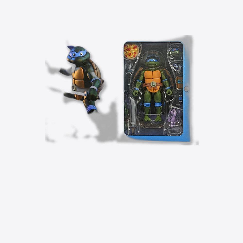 Figura neca teenage mutant ninja turtles cartoon ultimate leonardo vhs scale action 18cm (imagen 6 de 6)