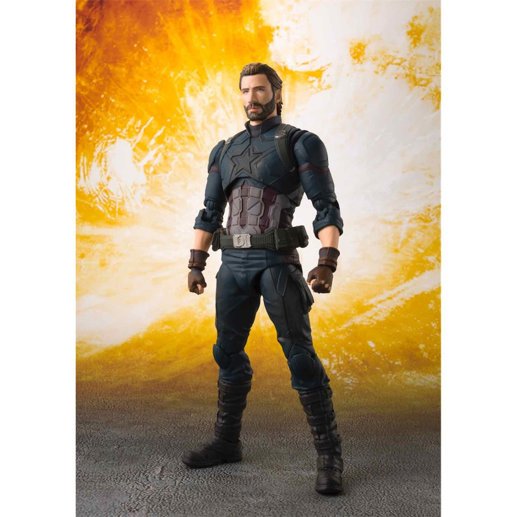 Tamashii Nations Figura tamashi nations marvel avengers infinity war capitan america 16 cm set de efectos especiales