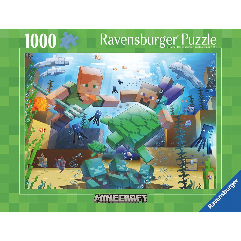 Puzzle Minecraft Mundo Pixelado 1000 Piezas Oficial