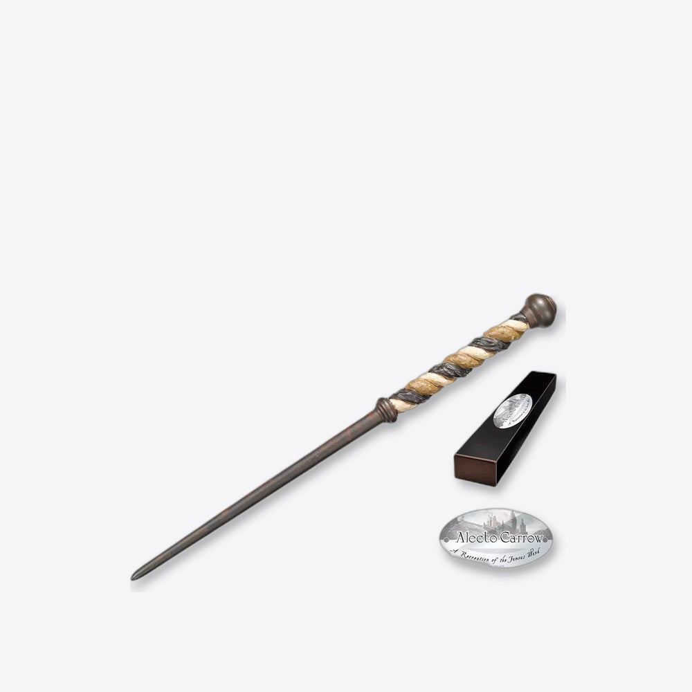 Replica the noble collection harry potter alecto carrow varita con caja y placa de identificacion (imagen 4 de 6)