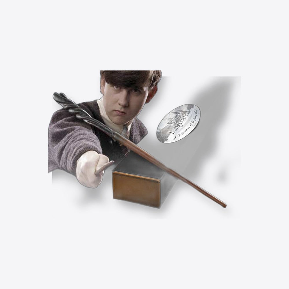 Replica the noble collection harry potter neville longbottom varita con caja y placa de identificacion (imagen 2 de 6)
