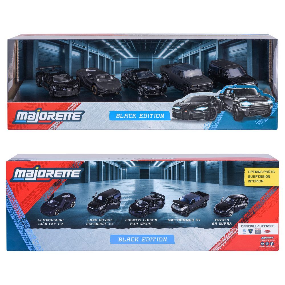 Set de 5 Coches Negros - Coches Y Circuitos | Majorette
