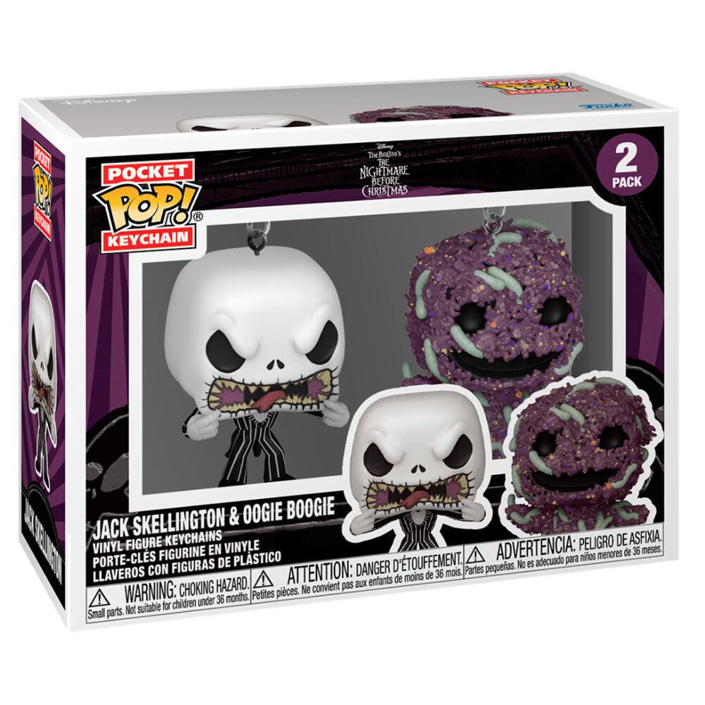 Disney Pesadilla Antes de Navidad Blister 2 Llaveros POP Jack & Oogie Boogie