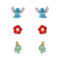 [Disney Lilo & Stitch] Set 3 Pares Pendientes Plata Stitch