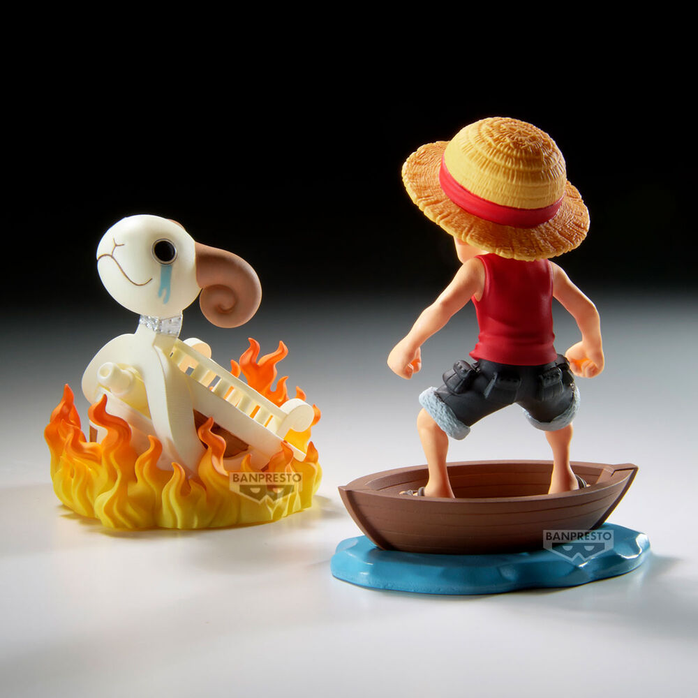 One Piece Figura Luffy & Going Merry Log Stories Banpresto 8cm
