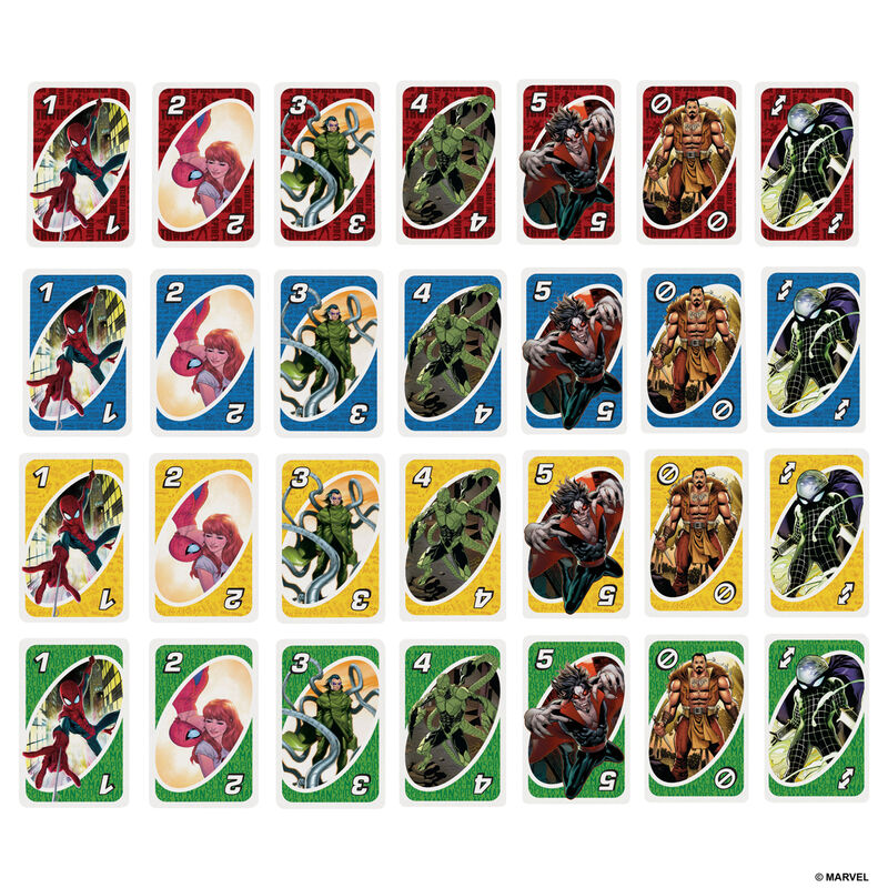Marvel Juego Cartas UNO Spiderman Mattel