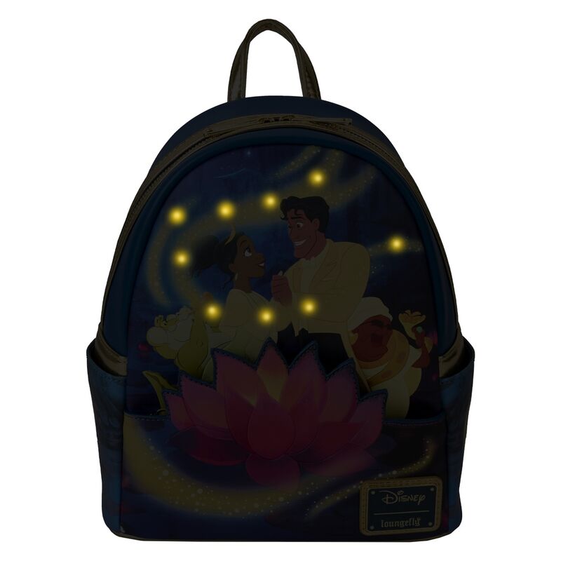 Mochila 15th Anniversary Tiana y El Sapo Disney Loungefly 26cm (imagen 3 de 7)