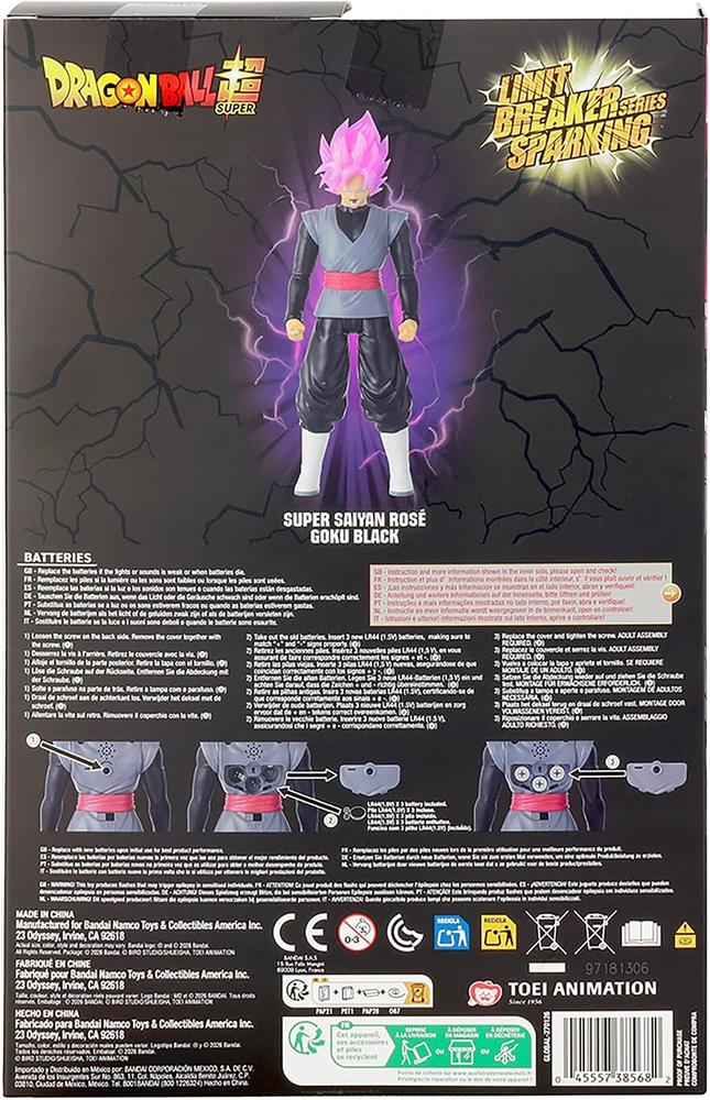 Bandai Rojo Db lb sparking ss rose goku black