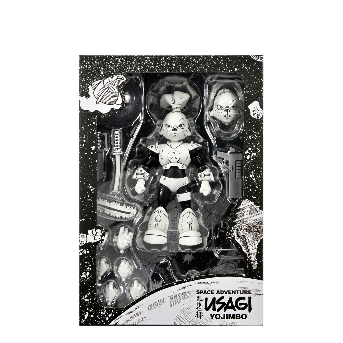 Neca Figura nega usagi yojimbo space usagi yojimbo black & white ver. scale action 18cm