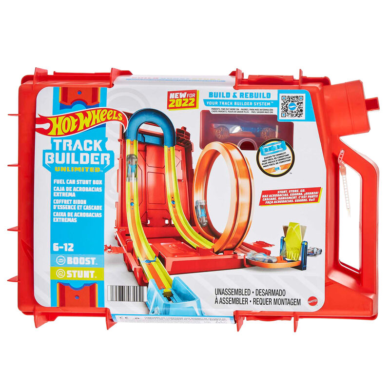 Hot Wheels Pista Acrobacias Track Builder Bidón Mattel